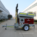 Safe and stable LED diesel light tower